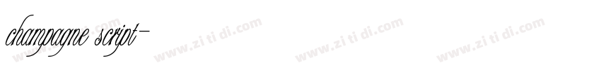 champagne script字体转换
